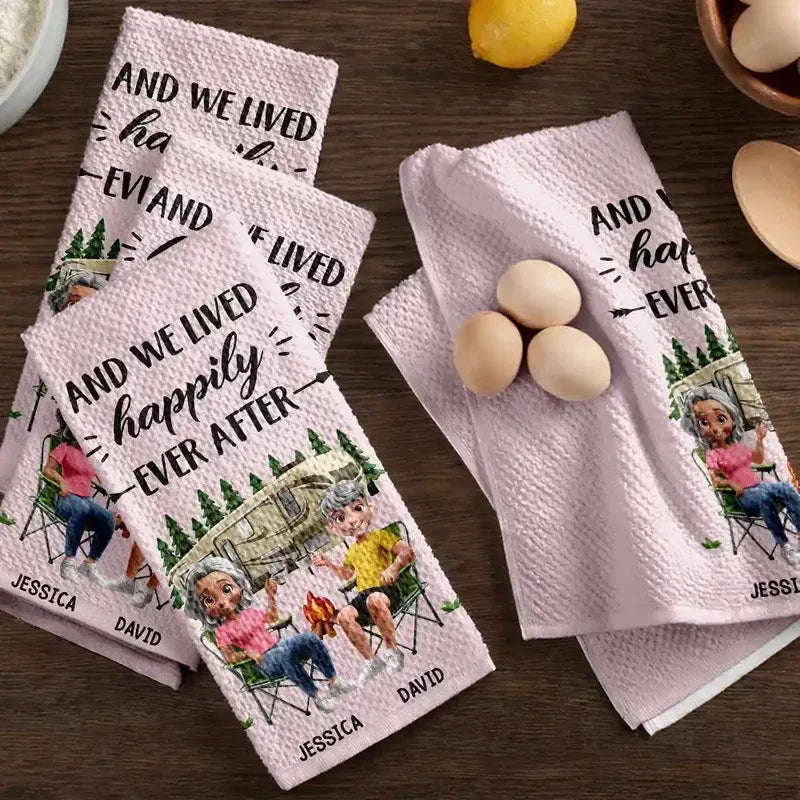 Camper Sweet Camper Personalized Kitchen Towel