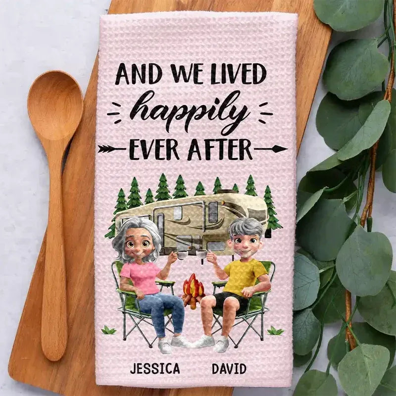 Camper Sweet Camper Personalized Kitchen Towel