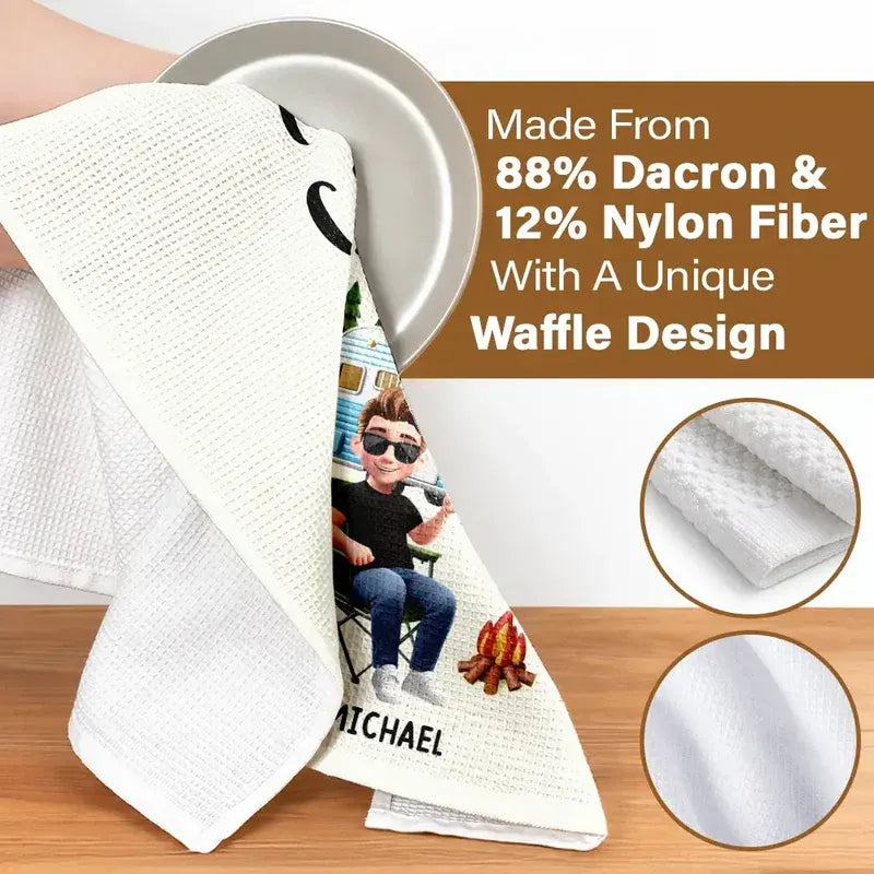 Camper Sweet Camper Personalized Kitchen Towel