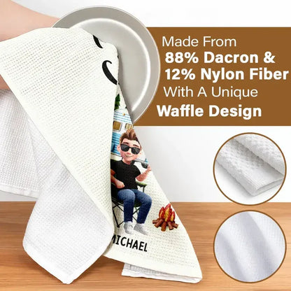 Camper Sweet Camper Personalized Kitchen Towel